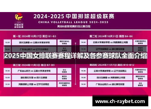 2025中国女排联赛赛程详解及各参赛球队全面介绍